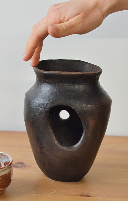 grotte enfumée céramique décorative