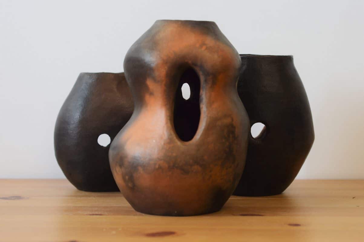 grotte enfumée en céramique fait main